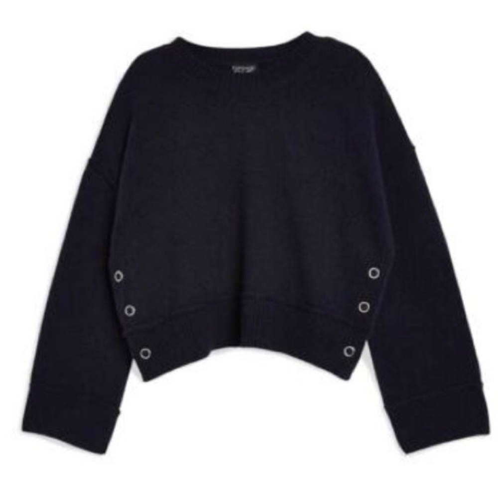 TOPSHOP MO Seam Detail Popper Sweater
